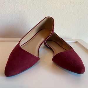 Charlotte Russe Burgundy Red Flats